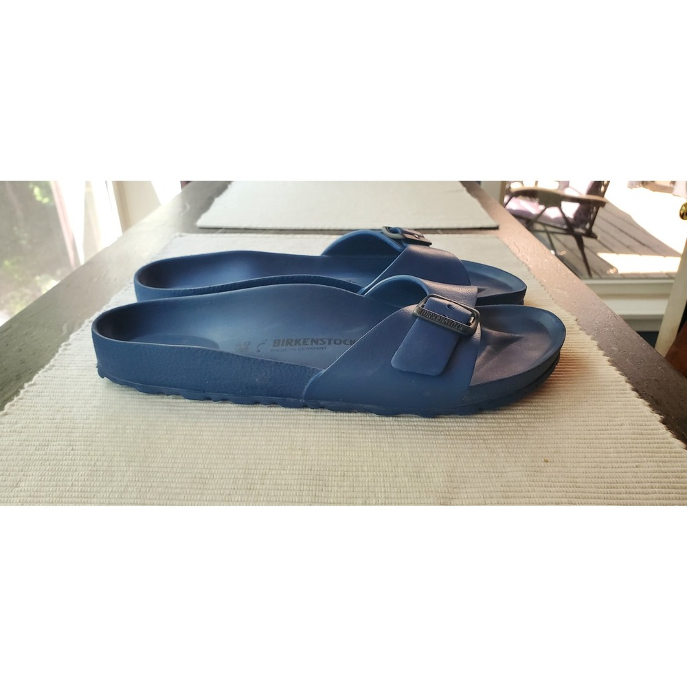 Birkenstock Madrid EVA Navy Blue Slide Sandals Womens 40 L9 M7 Waterproof Summer